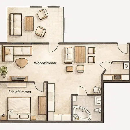 아파트 Neue Designwohnung Mit Terrasse In Der Altstadt